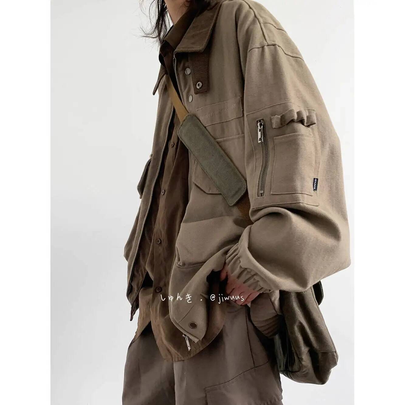 Haori Japanese Jacket - Giacca da uomo Giacca cargo ampia