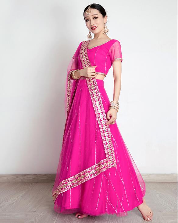 Saree Georgette Women - India Saree ricamo Georgette strass Dance