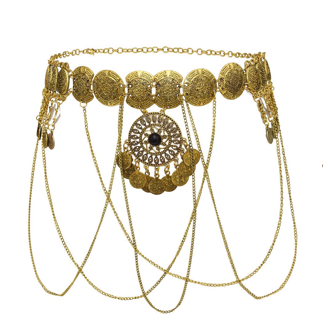Ethnic Fashion Co In - Vintage bohemien etnico cavo circolare moneta